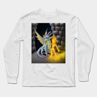 Fire Element and Purple Dragon Long Sleeve T-Shirt